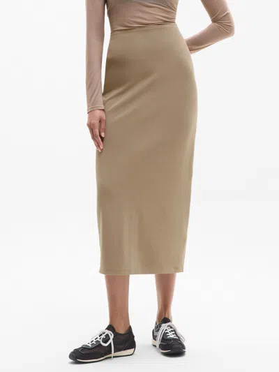 Athleta Be Free High Rise Maxi Skirt In Brown Beige