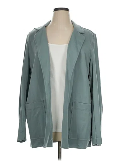 Pre-owned Athleta Blazer Jacket In Teal