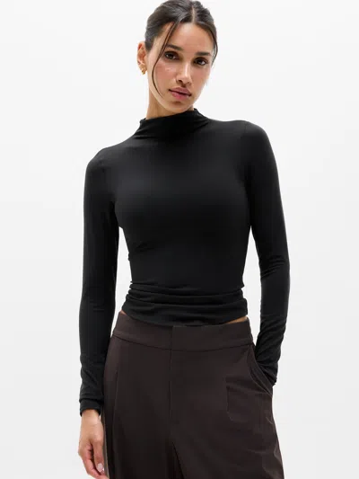 Athleta Bodymove Mock Neck Top In Black