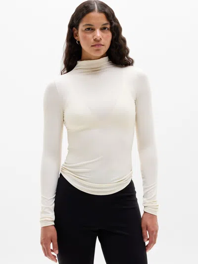 Athleta Bodymove Mock Neck Top In Bone