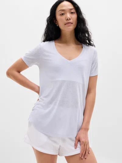 Athleta Breezy Scoop V-neck Tee In Gray