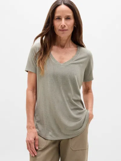 Athleta Breezy Scoop V-neck Tee In Green