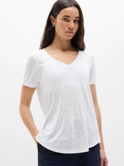Athleta Breezy Scoop V-neck Tee In White