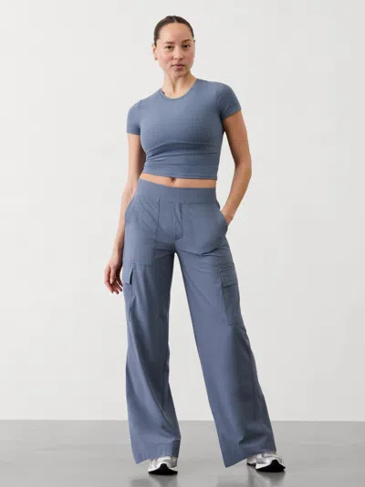Athleta Brooklyn Heights High Rise Cargo Pant In Shadow Blue
