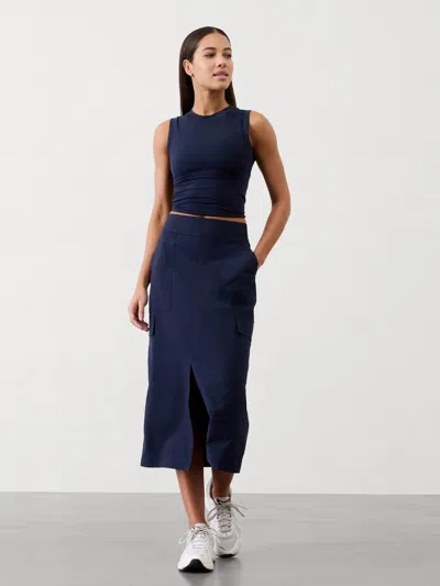 Athleta Brooklyn Heights High Rise Cargo Skirt In Navy