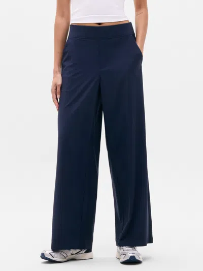Athleta Brooklyn Mid Rise Wide Leg Pant In Blue