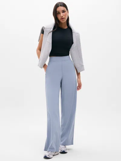 Athleta Brooklyn Mid Rise Wide Leg Pant In Blue