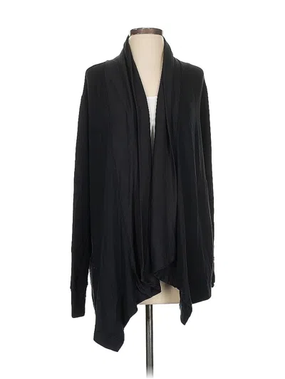 Pre-owned Athleta Cardigan Sweater In Black