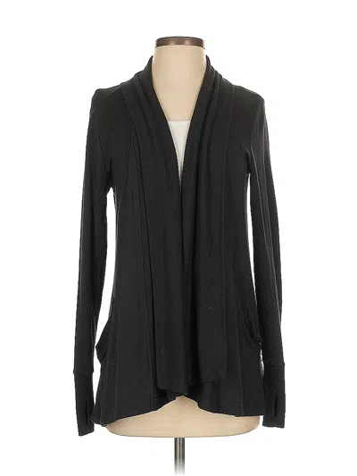 Pre-owned Athleta Cardigan Sweater In Black