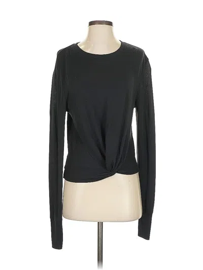 Pre-owned Athleta Cardigan Sweater In Black