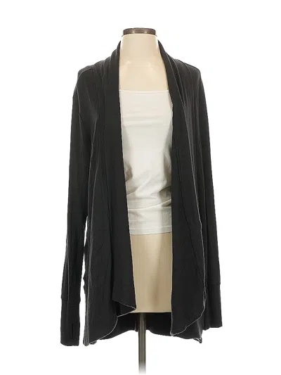 Pre-owned Athleta Cardigan Sweater In Black