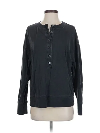 Pre-owned Athleta Cardigan Sweater In Black