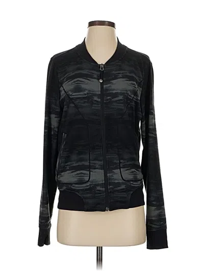 Pre-owned Athleta Cardigan Sweater In Black