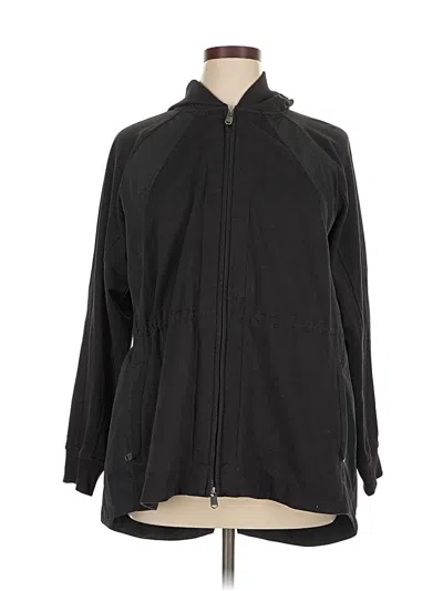 Pre-owned Athleta Cardigan Sweater In Black