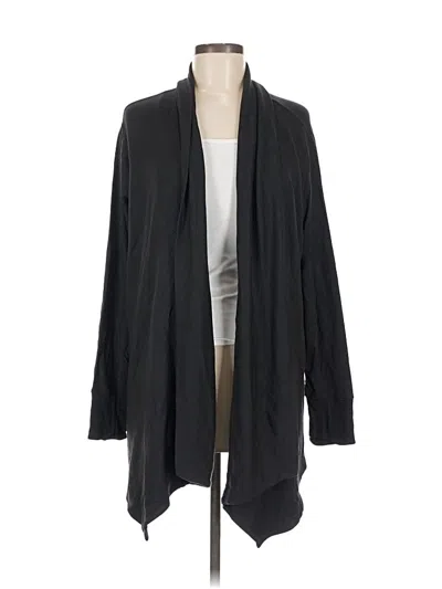 Pre-owned Athleta Cardigan Sweater In Black