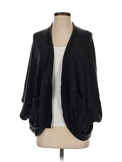 Pre-owned Athleta Cardigan Sweater In Black