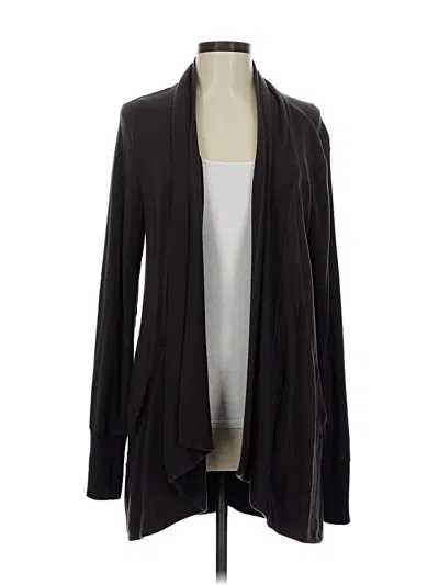 Pre-owned Athleta Cardigan Sweater In Black