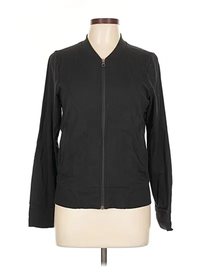 Pre-owned Athleta Cardigan Sweater In Black