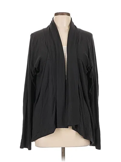 Pre-owned Athleta Cardigan Sweater In Black