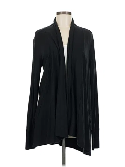Pre-owned Athleta Cardigan Sweater In Black