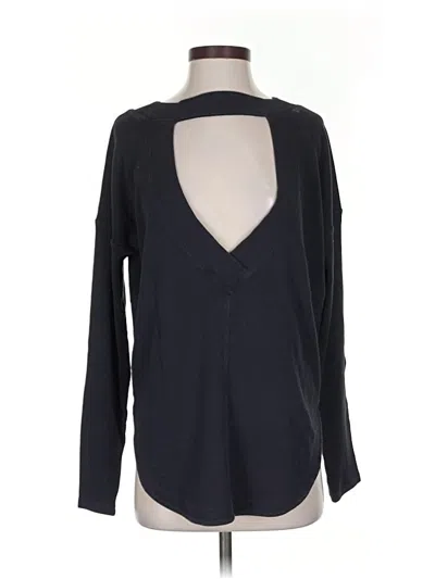 Pre-owned Athleta Cardigan Sweater In Black