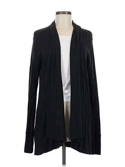 Pre-owned Athleta Cardigan Sweater In Black