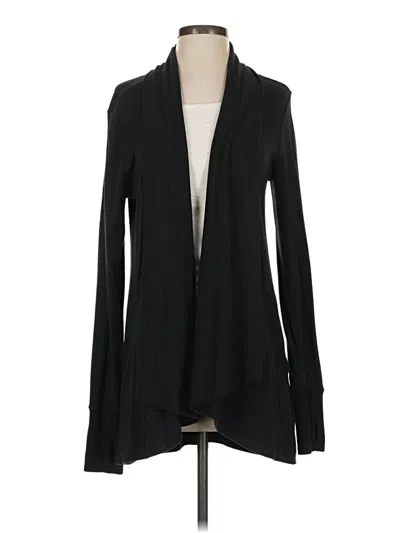 Pre-owned Athleta Cardigan Sweater In Black