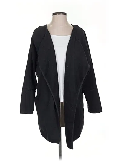 Pre-owned Athleta Cardigan Sweater In Black