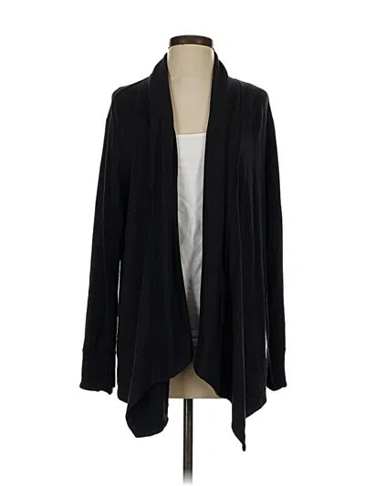 Pre-owned Athleta Cardigan Sweater In Black