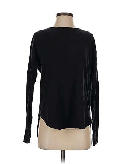 Pre-owned Athleta Cardigan Sweater In Black