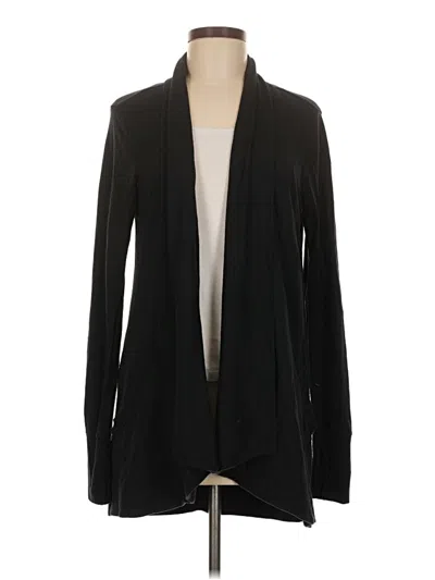 Pre-owned Athleta Cardigan Sweater In Black