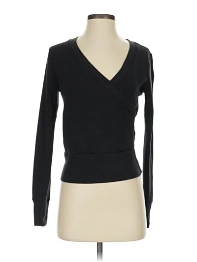 Pre-owned Athleta Cardigan Sweater In Black