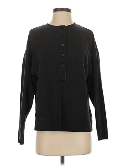 Pre-owned Athleta Cardigan Sweater In Black