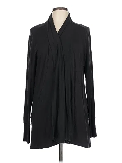 Pre-owned Athleta Cardigan Sweater In Black