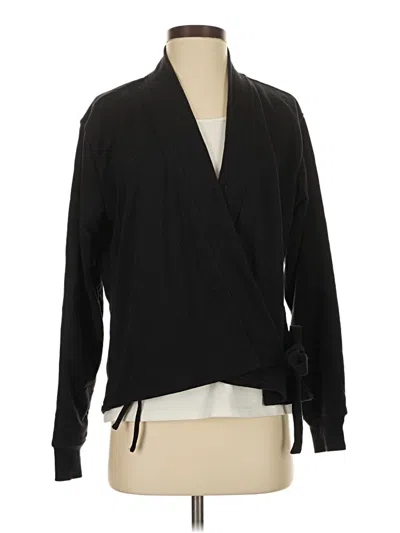 Pre-owned Athleta Cardigan Sweater In Black