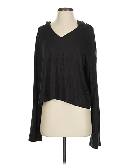 Pre-owned Athleta Cardigan Sweater In Black