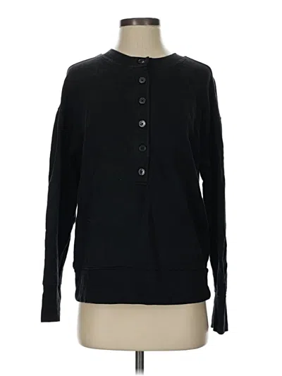 Pre-owned Athleta Cardigan Sweater In Black