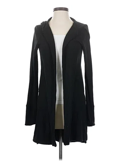 Pre-owned Athleta Cardigan Sweater In Black