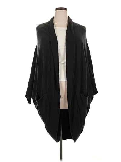 Pre-owned Athleta Cardigan Sweater In Black