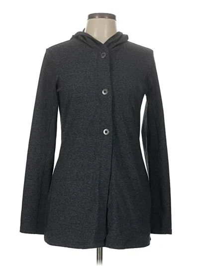 Pre-owned Athleta Cardigan Sweater In Black