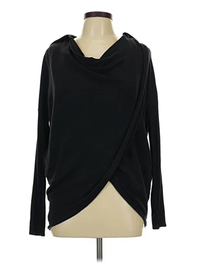 Pre-owned Athleta Cardigan Sweater In Black
