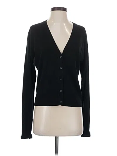 Pre-owned Athleta Cardigan Sweater In Black