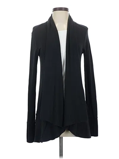 Pre-owned Athleta Cardigan Sweater In Black