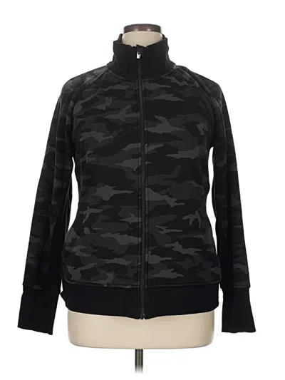 Pre-owned Athleta Cardigan Sweater In Black