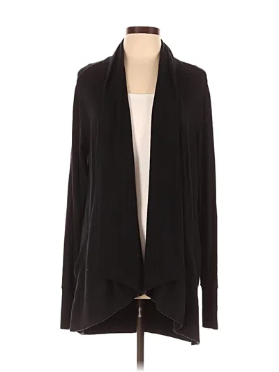 Pre-owned Athleta Cardigan Sweater In Black