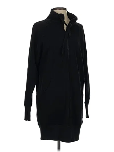 Pre-owned Athleta Cardigan Sweater In Black