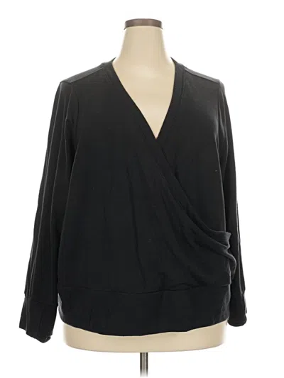 Pre-owned Athleta Cardigan Sweater In Black