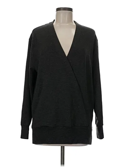 Pre-owned Athleta Cardigan Sweater In Black