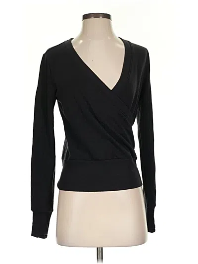 Pre-owned Athleta Cardigan Sweater In Black