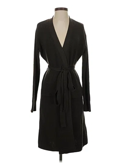 Pre-owned Athleta Cardigan Sweater In Black